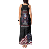American Flag Skull Tank Maxi Dress Sorry If My Patriotism Offends You Trust Me - Wonder Print Shop