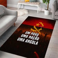 Angola Area Rug with Red Black Yellow Grunge Design - Wonder Print Shop