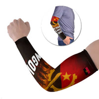 Angola Arm Sleeves with Red Black Yellow Grunge Design - Wonder Print Shop