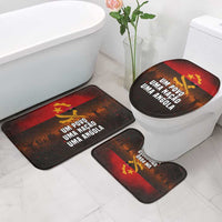 Angola Bathroom Set with Red Black Yellow Grunge Design - Wonder Print Shop