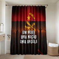Angola Bathroom Set with Red Black Yellow Grunge Design - Wonder Print Shop