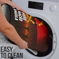 Angola Bathroom Set with Red Black Yellow Grunge Design - Wonder Print Shop