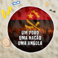 Angola Beach Blanket with Red Black Yellow Grunge Design - Wonder Print Shop