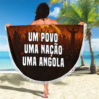 Angola Beach Blanket with Red Black Yellow Grunge Design - Wonder Print Shop