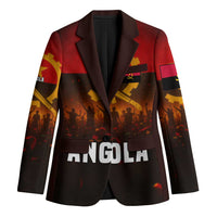 Angola Blazer with Red Black Yellow Grunge Design - Wonder Print Shop