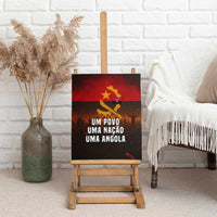 Angola Canvas Wall Art with Red Black Yellow Grunge Design - Wonder Print Shop