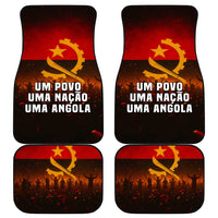 Angola Car Mats with Red Black Yellow Grunge Design - Wonder Print Shop