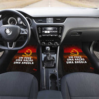 Angola Car Mats with Red Black Yellow Grunge Design - Wonder Print Shop