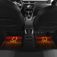 Angola Car Mats with Red Black Yellow Grunge Design - Wonder Print Shop