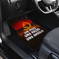 Angola Car Mats with Red Black Yellow Grunge Design - Wonder Print Shop