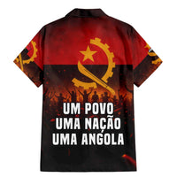 Angola Family Matching Mermaid Dress and Hawaiian Shirt with Red Black Yellow Grunge Design - Wonder Print Shop