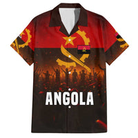 Angola Family Matching Tank Maxi Dress and Hawaiian Shirt with Red Black Yellow Grunge Design - Wonder Print Shop