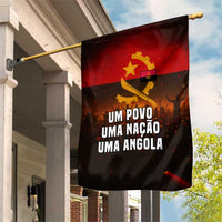 Angola Garden Flag with Red Black Yellow Grunge Design - Wonder Print Shop