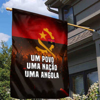 Angola Garden Flag with Red Black Yellow Grunge Design - Wonder Print Shop