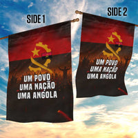 Angola Garden Flag with Red Black Yellow Grunge Design - Wonder Print Shop