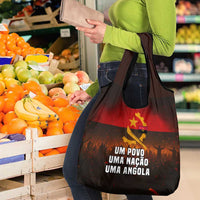 Angola Grocery Bag with Red Black Yellow Grunge Design - Wonder Print Shop