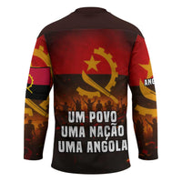 Angola Hockey Jersey with Red Black Yellow Grunge Design - Wonder Print Shop