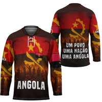 Angola Hockey Jersey with Red Black Yellow Grunge Design - Wonder Print Shop