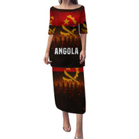 Angola Puletasi with Red Black Yellow Grunge Design - Wonder Print Shop