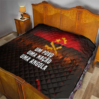 Angola Quilt with Red Black Yellow Grunge Design - Wonder Print Shop