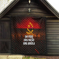 Angola Quilt with Red Black Yellow Grunge Design - Wonder Print Shop