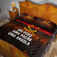 Angola Quilt Bed Set with Red Black Yellow Grunge Design - Wonder Print Shop