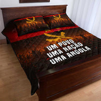 Angola Quilt Bed Set with Red Black Yellow Grunge Design - Wonder Print Shop