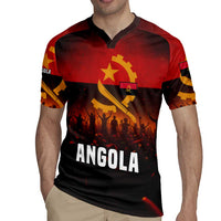 Angola Rugby Jersey with Red Black Yellow Grunge Design - Wonder Print Shop