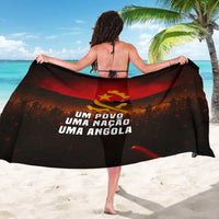 Angola Sarong with Red Black Yellow Grunge Design - Wonder Print Shop