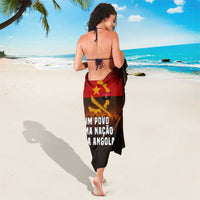 Angola Sarong with Red Black Yellow Grunge Design - Wonder Print Shop