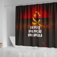 Angola Shower Curtain with Red Black Yellow Grunge Design - Wonder Print Shop