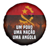 Angola Spare Tire Cover with Red Black Yellow Grunge Design - Wonder Print Shop