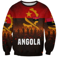 Angola Sweatshirt with Red Black Yellow Grunge Design - Wonder Print Shop