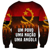 Angola Sweatshirt with Red Black Yellow Grunge Design - Wonder Print Shop