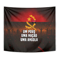 Angola Tapestry with Red Black Yellow Grunge Design - Wonder Print Shop