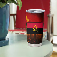 Angola Tumbler Cup with Red Black Yellow Grunge Design - Wonder Print Shop