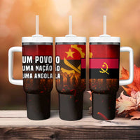 Angola Tumbler With Handle with Red Black Yellow Grunge Design - Wonder Print Shop