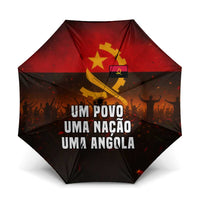 Angola Umbrella with Red Black Yellow Grunge Design - Wonder Print Shop