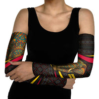Angola Arm Sleeves with Red Black Yellow Tribal Design and Elephant - Wonder Print Shop