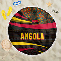 Angola Beach Blanket with Red Black Yellow Tribal Design and Elephant - Wonder Print Shop