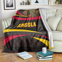 Angola Blanket with Red Black Yellow Tribal Design and Elephant - Wonder Print Shop