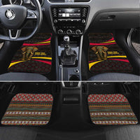 Angola Car Mats with Red Black Yellow Tribal Design and Elephant - Wonder Print Shop