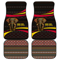 Angola Car Mats with Red Black Yellow Tribal Design and Elephant - Wonder Print Shop