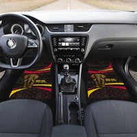 Angola Car Mats with Red Black Yellow Tribal Design and Elephant - Wonder Print Shop