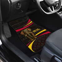 Angola Car Mats with Red Black Yellow Tribal Design and Elephant - Wonder Print Shop