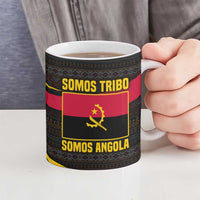 Angola Ceramic Mug with Red Black Yellow Tribal Design and Elephant - Wonder Print Shop
