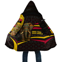 Angola Cloak with Red Black Yellow Tribal Design and Elephant - Wonder Print Shop