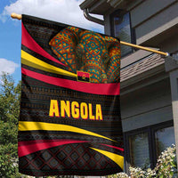Angola Garden Flag with Red Black Yellow Tribal Design and Elephant - Wonder Print Shop