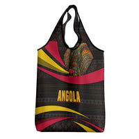 Angola Grocery Bag with Red Black Yellow Tribal Design and Elephant - Wonder Print Shop