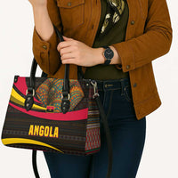 Angola Leather Bag with Red Black Yellow Tribal Design and Elephant - Wonder Print Shop